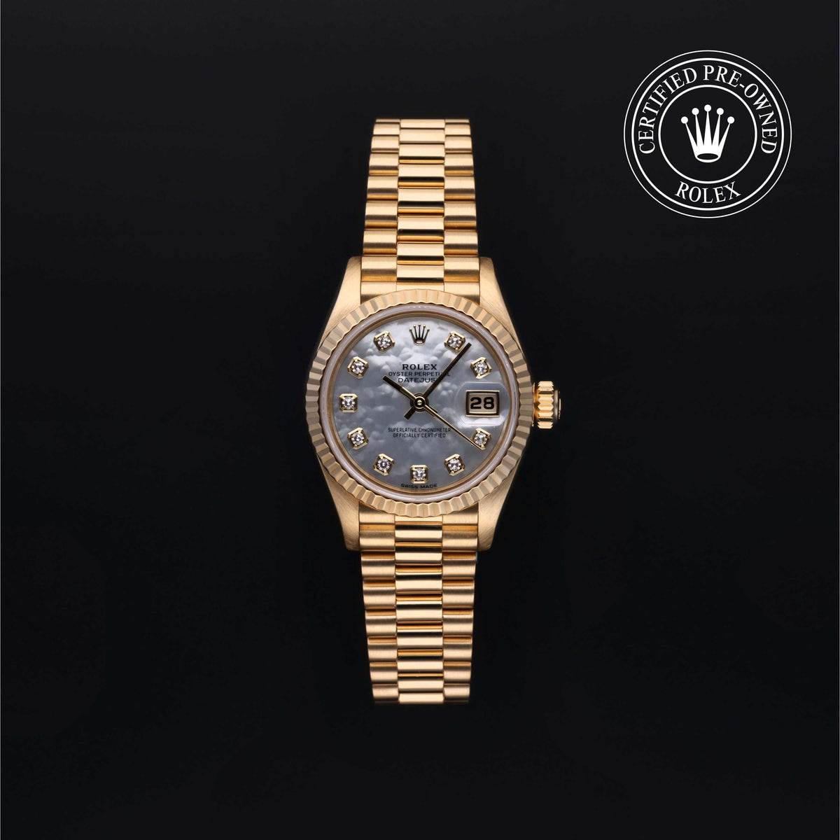Rolex Certified Pre-Owned Lady-Datejust, 26 mm, Gold 18 Carat