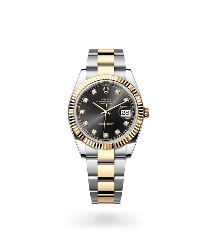 Rolex datejust 41 gold black cheap