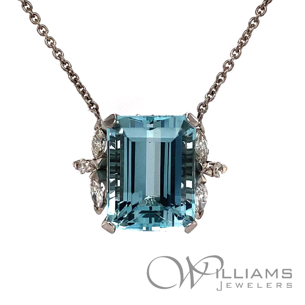 Fred Leighton Aquamarine Old European Cut Diamond Platinum Necklace – Rive  Gauche Jewelry