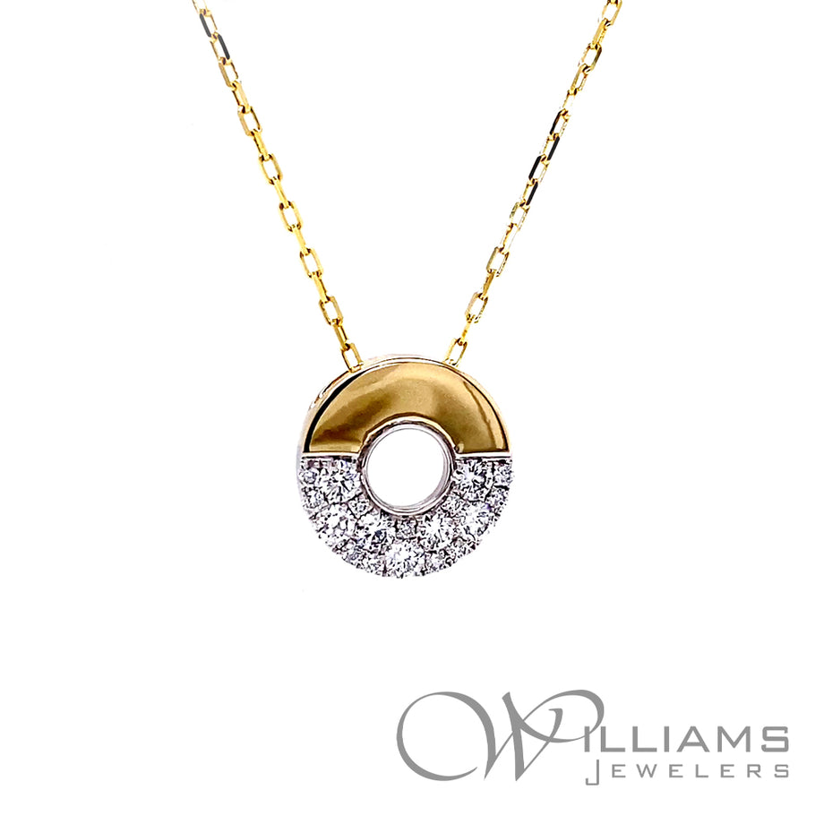 Spinning diamond loupe necklace by Kismet by Milka - NEWTWIST
